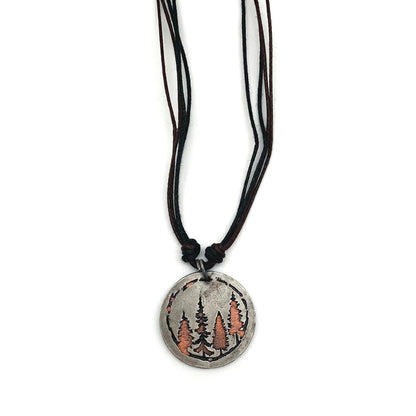 Rustic Tree Pewter Necklace