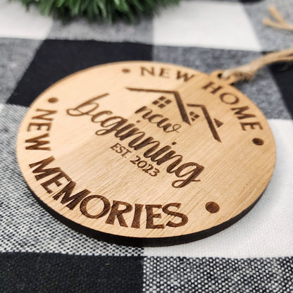 New Home, New Beginnings, New Memories Customized Home Ornaments