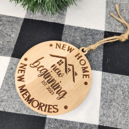 New Home, New Beginnings, New Memories Customized Home Ornaments
