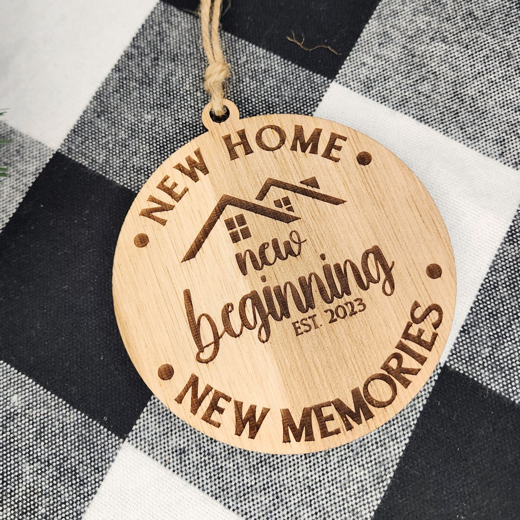 New Home, New Beginnings, New Memories Customized Home Ornaments