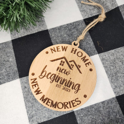 New Home, New Beginnings, New Memories Customized Home Ornaments