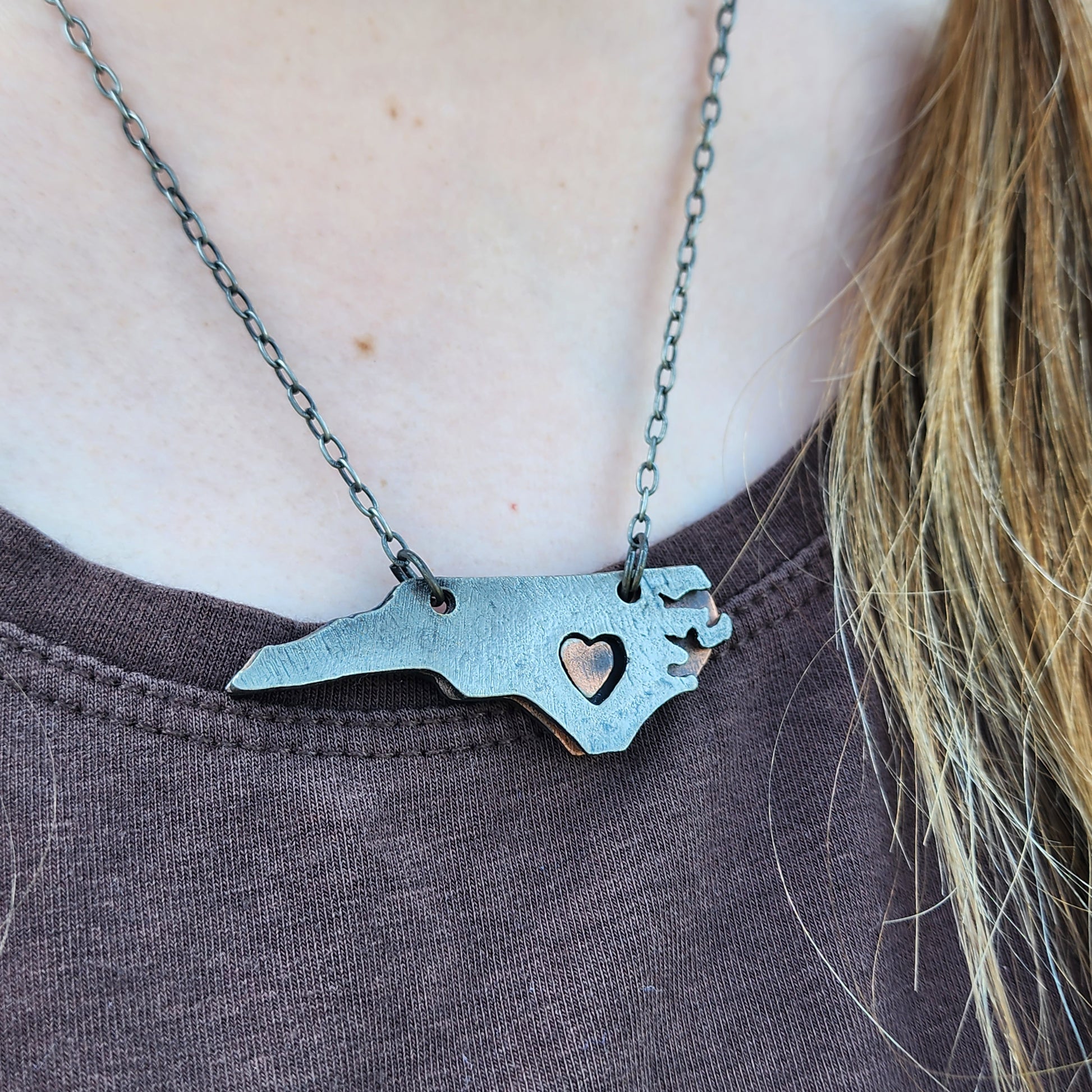 North Carolina Pewter Necklace