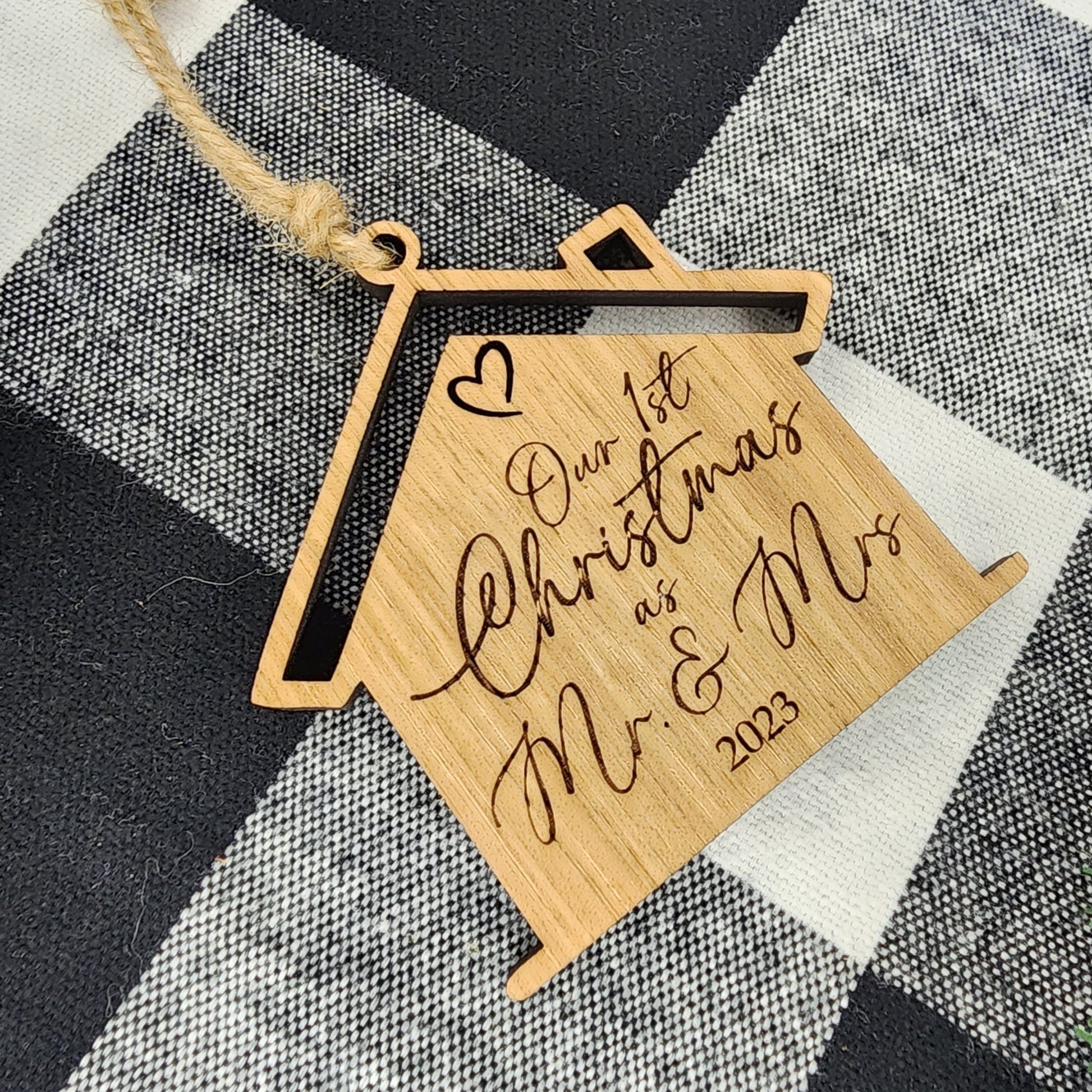 Our First Christmas as Mr. and Mrs. Personalized Ornament