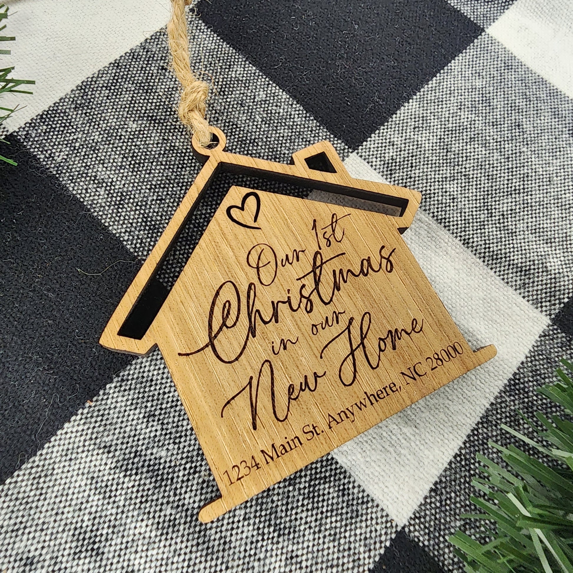Our First Christmas In our New Home Personalized Ornament