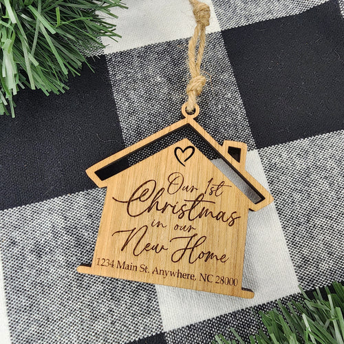 Our First Christmas In our New Home Personalized Ornament