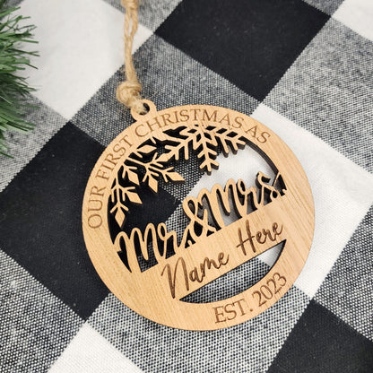 Personalized Married Ornament