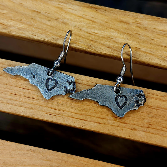 North Carolina Pewter Earrings