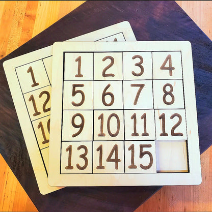 Wooden 15 number scrabble game