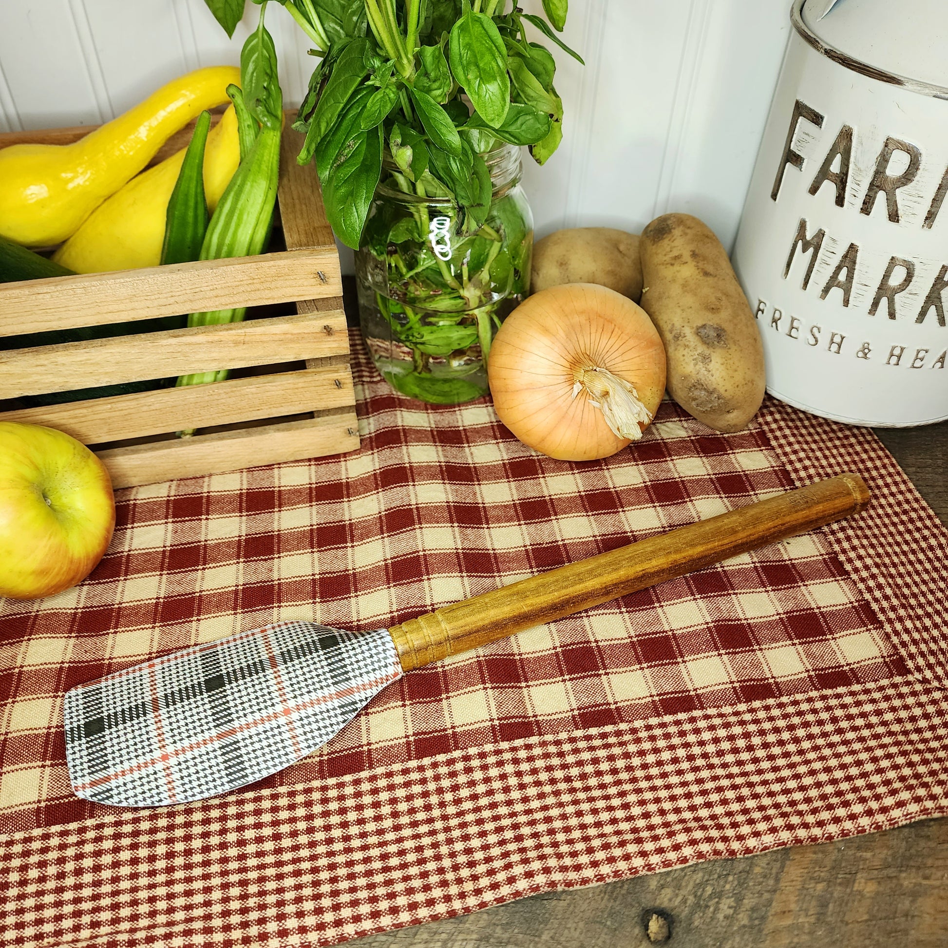 Plaid Silicone Spatula 