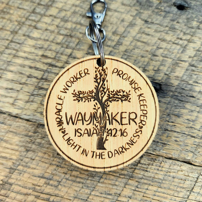 Waymaker Keychain | Miracle Worker | Promise Keeper | Light  in the Darkness