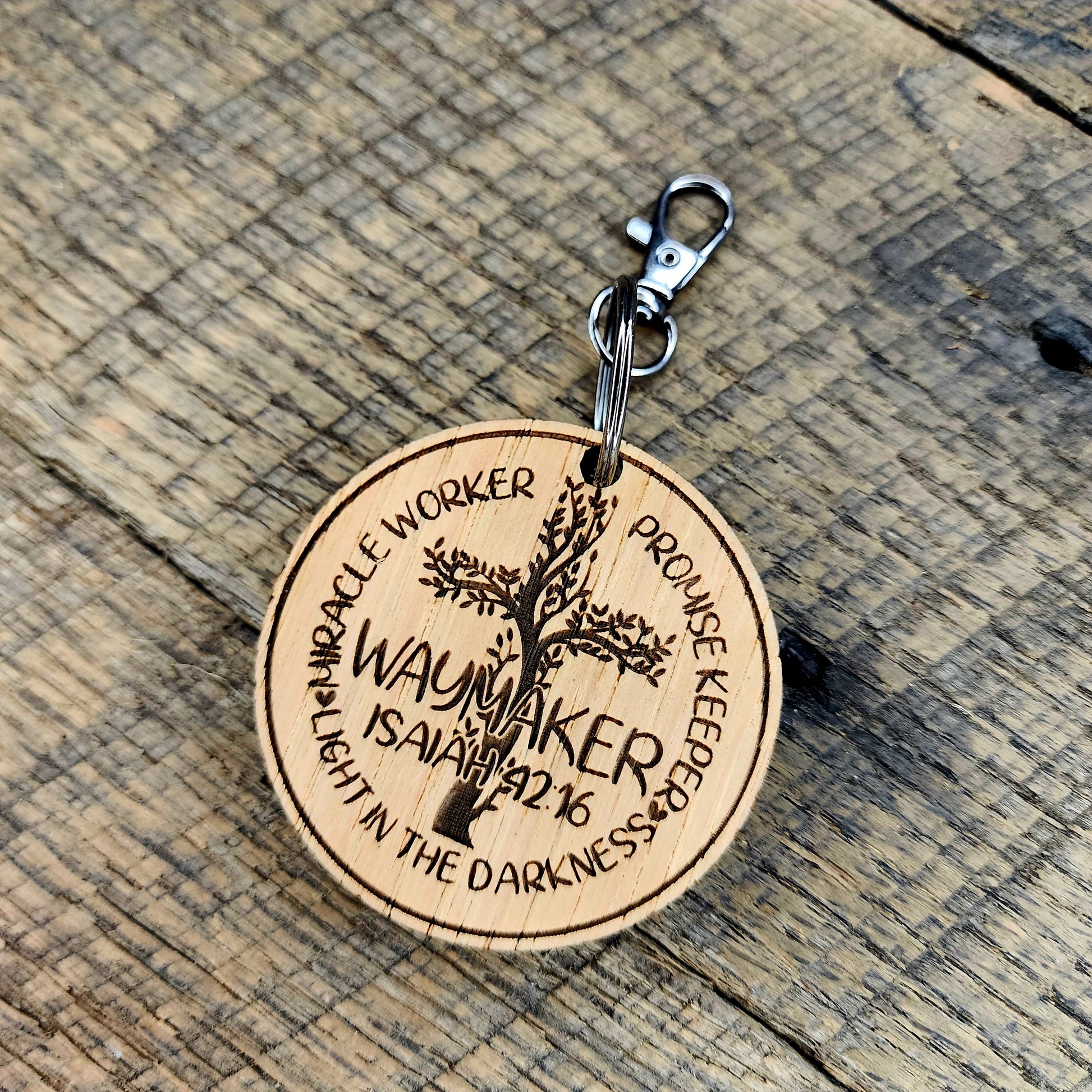 Waymaker Keychain | Miracle Worker | Promise Keeper | Light  in the Darkness