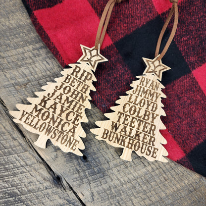 Yellowstone and Bunkhouse Combo Ornament Set