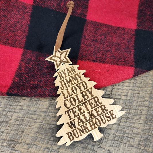 Bunkhouse Ornament, Ryan, Jimmy, Lloyd, Colby, Teeter, Walker, Bunkhouse 