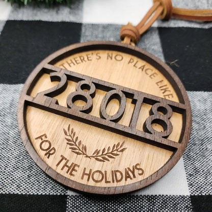 There is No Place Like Home Zip Code Ornament