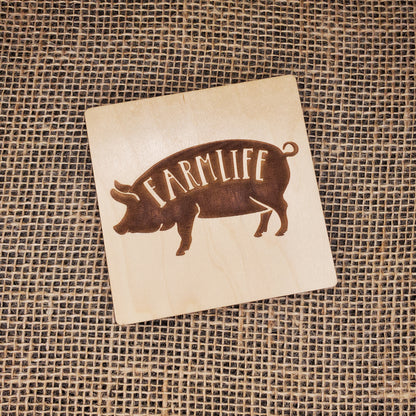 Farm Life (Pig) Coaster