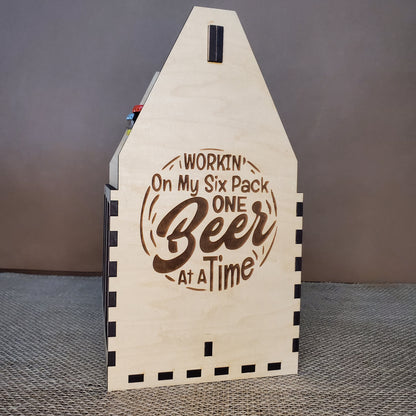 Six Pack Beer Caddy - Workin' On my Six Pack One Beer At A Time