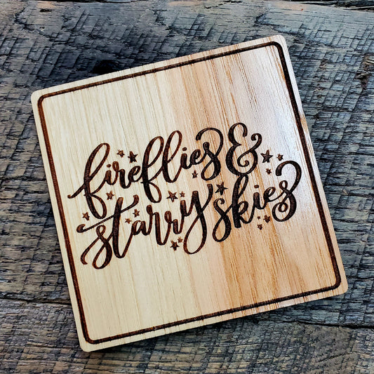Fireflies Starry Skies Coaster