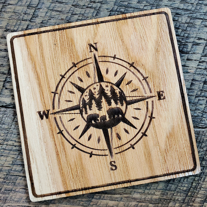 Bear and Trees Compass