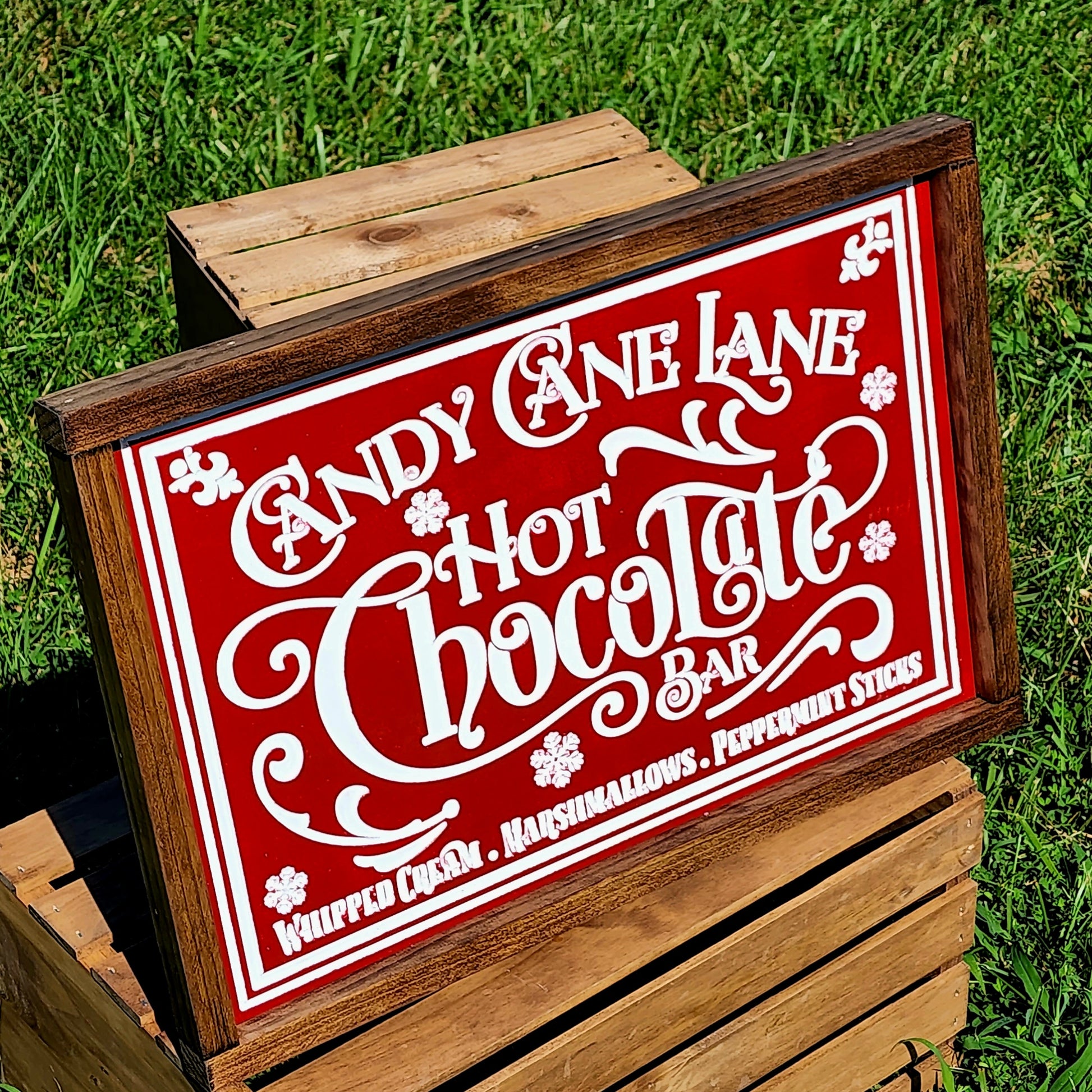 Candy Cane Lane - Hot Chocolate Bar - Whipped Cream, Marshmallows and Peppermint Sticks