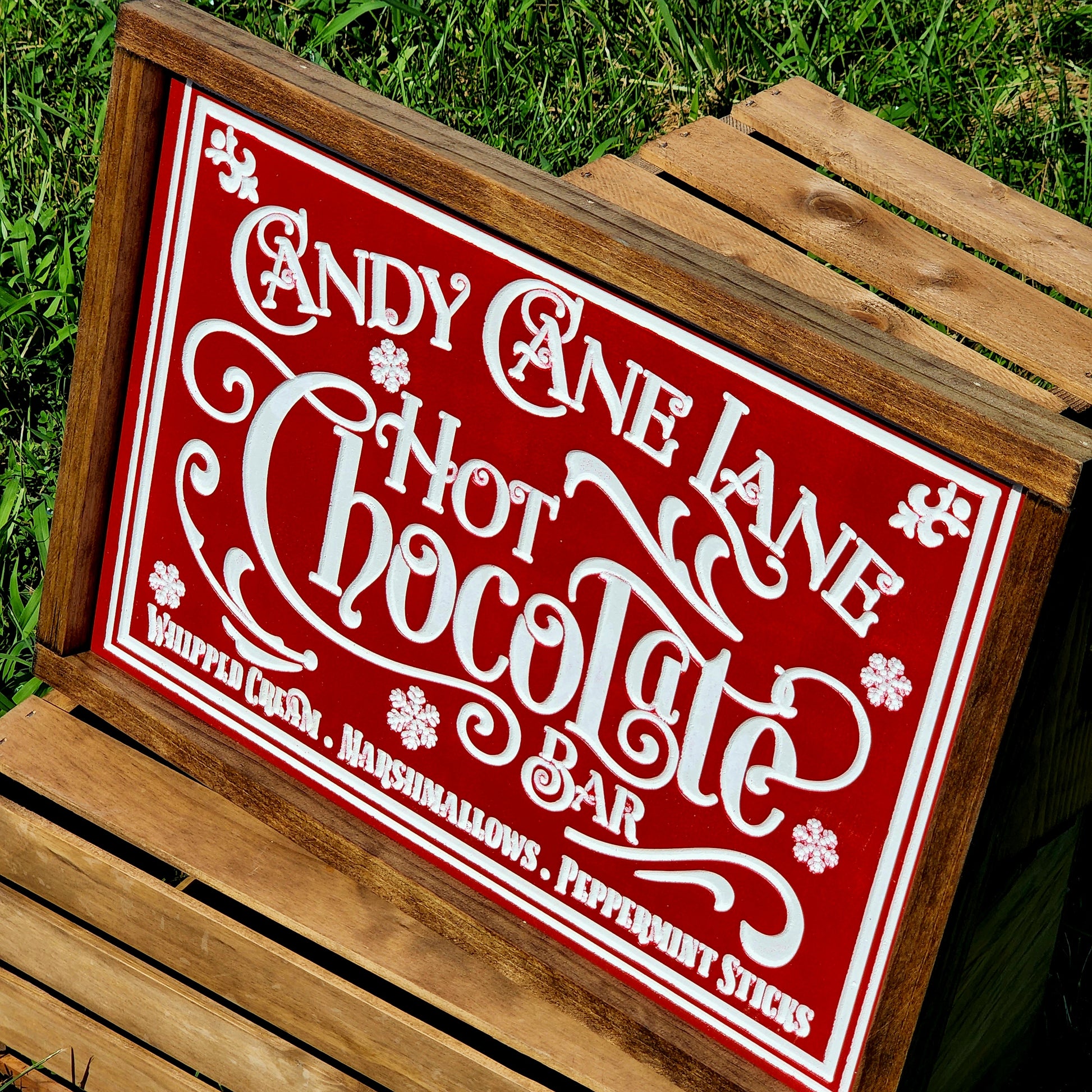 Candy Cane Lane - Hot Chocolate Bar - Whipped Cream, Marshmallows and Peppermint Sticks