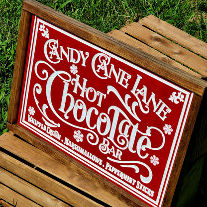 Candy Cane Lane - Hot Chocolate Bar - Whipped Cream, Marshmallows and Peppermint Sticks