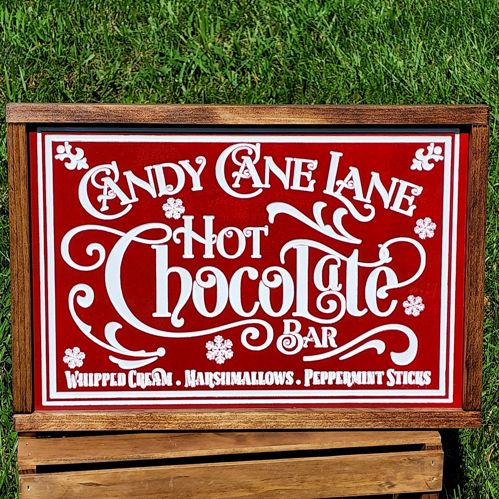 Candy Cane Lane - Hot Chocolate Bar - Whipped Cream, Marshmallows and Peppermint Sticks