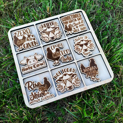 Cows vs Chickens Tic-tac-toe