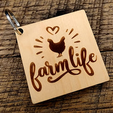 Load image into Gallery viewer, Square Farm Life Keychain
