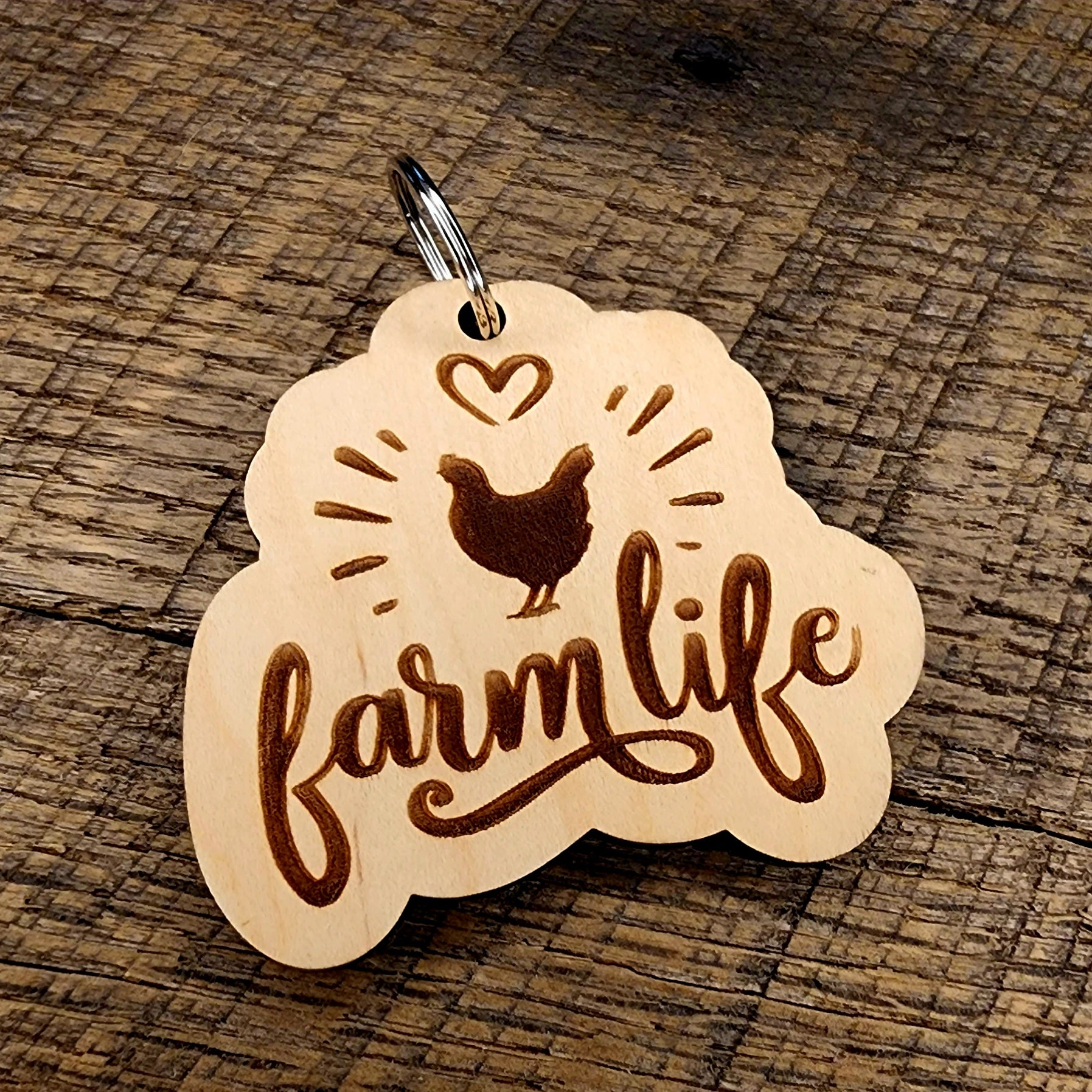 Maple Keychain - Farm Life