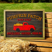 Load image into Gallery viewer, Pumpkin Patch Hay Bale Crate Outside
