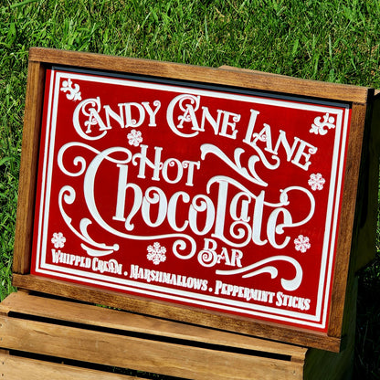 Candy Cane Lane - Hot Chocolate Bar - Whipped Cream, Marshmallows and Peppermint Sticks