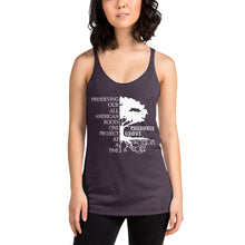 Load image into Gallery viewer, Preserving Our All American Roots - Women&#39;s Racerback Tank
